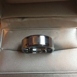 ❤️Real Tungsten Carbide Wedding Band Men Ring